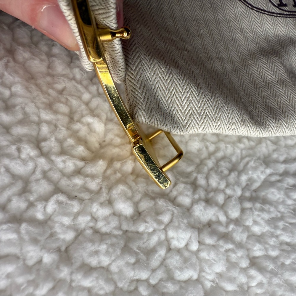 Hermes Blanc / Etoupe Reversible Belt Kit White Taupe Leather Gold H Buckle - Picture 16 of 16